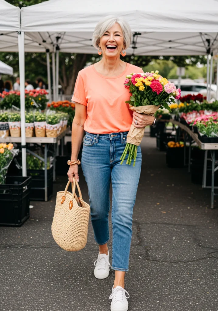 High-Waisted Jeans for Women Over 60