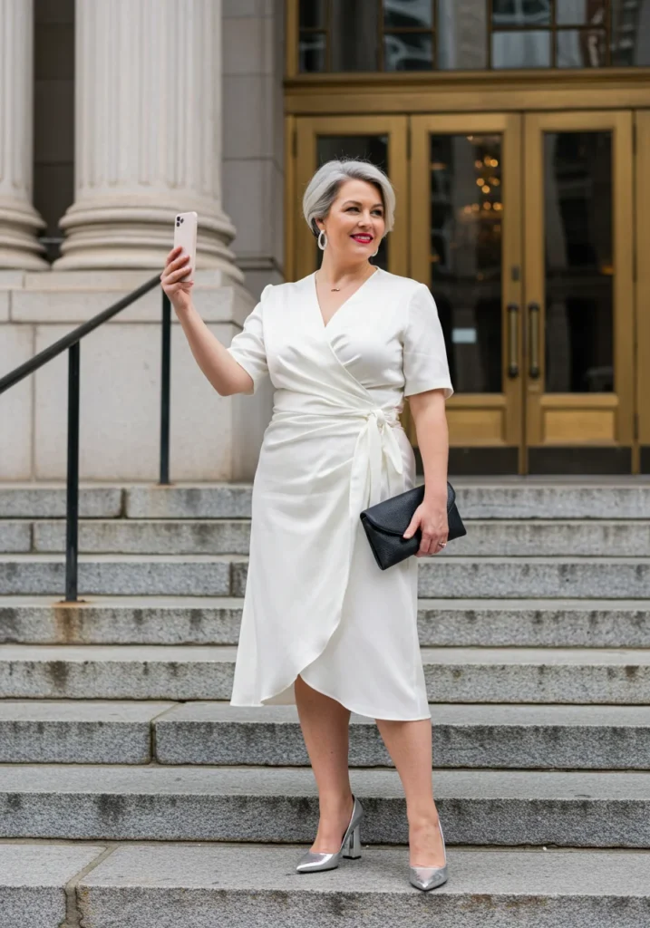 Plus Size Wedding Dress for Women Over 50