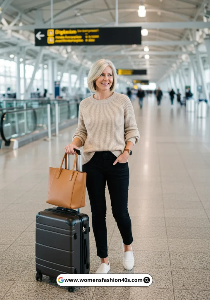 Airport Outfit for Women Over 50