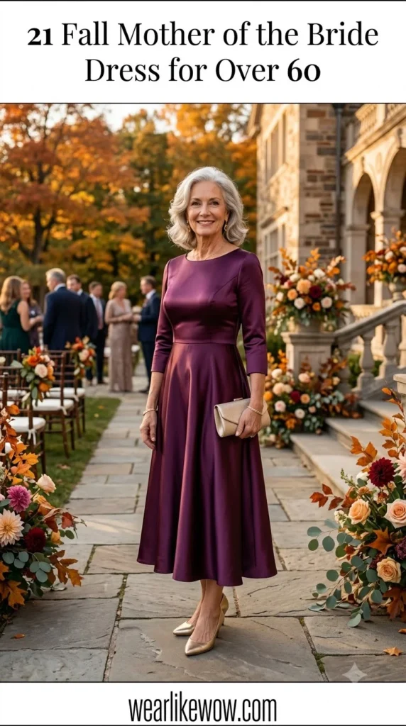 Fall Mother of the Bride Dresses for Women Over 60