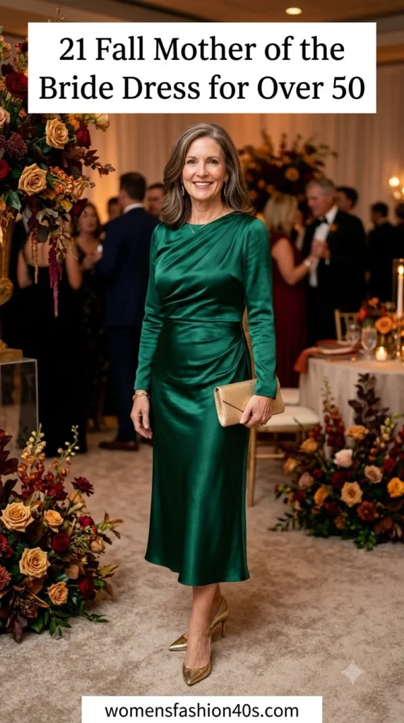 Fall Mother of the Bride Dress for Women Over 50